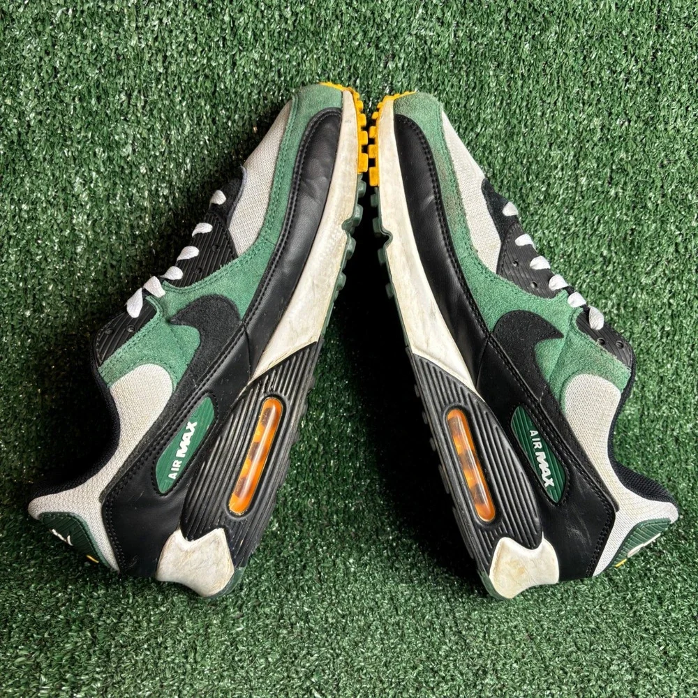 Nike Air Max 90 Suede Mesh Athletic Retro Sneakers Gorge Green White Mens Sz 12